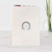 折り畳みフォイルサンキューカードアールヌーボー 箔グリーティングカード (裏面)