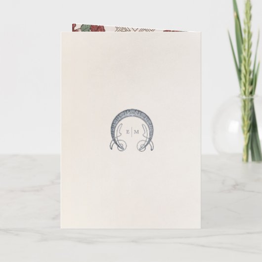 折り畳みフォイルサンキューカードアールヌーボー 箔グリーティングカード (裏面)