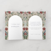 折り畳みフォイルサンキューカードアールヌーボー 箔グリーティングカード (内側レイダウン)