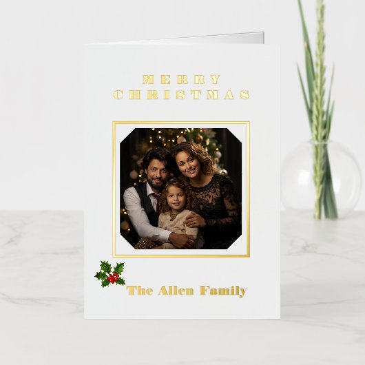 折り畳みフォイルホリデーカード 箔シーズンカード (正面)