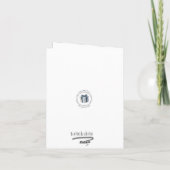 折り畳みフランスのクリスマス雪だるま サンキューカード (裏面)