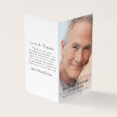 折り畳みフルフォトメモリアル祈りの言葉カード 名刺 (外部)