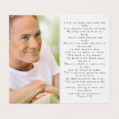 折り畳みフルフォトメモリアル祈りの言葉カード 名刺 (内部フラット)