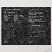 折り畳みブラックグレーとレッドダマスクの写真結婚の数 (裏面)