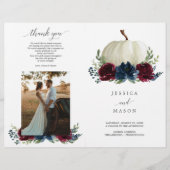 折り畳みブルゴーニュ海軍結婚式 プログラム冊子 チラシ (正面)