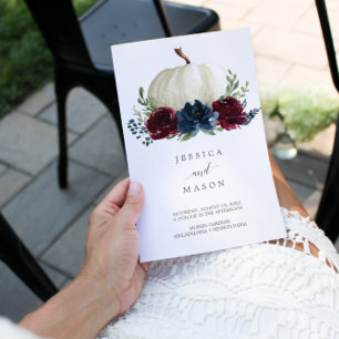 折り畳みブルゴーニュ海軍結婚式 プログラム冊子 チラシ