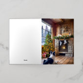 折り畳みホイルクリスマスカード 箔グリーティングカード (外側レイダウン)