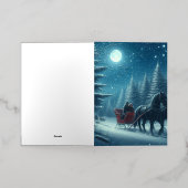 折り畳みホイルクリスマスカード 箔グリーティングカード (外側レイダウン)