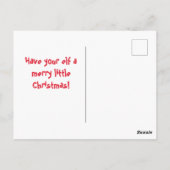 折り畳みホリデーカードメリークリスマス小妖精や小人 ポストカード (裏面)