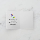 折り畳みホリデーカード:イースターリリー シーズンカード (内部)