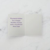 折り畳みホリデーカード : カシの花輪 シーズンカード (内部)