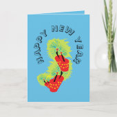 折り畳みホリデーカード:ハッピーニューイヤーとバン! シーズンカード (正面)