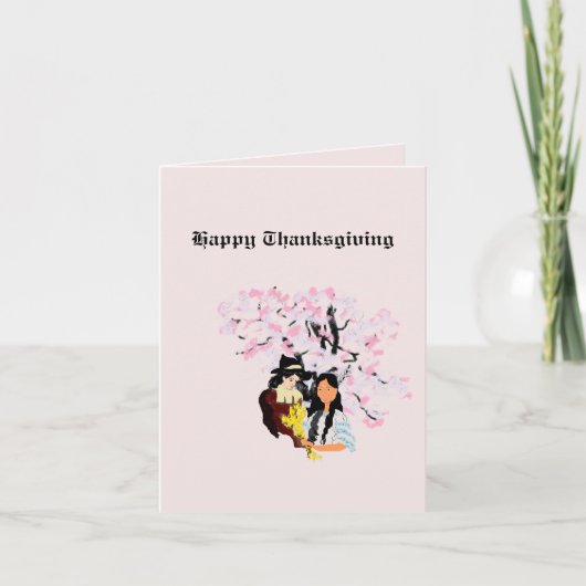 折り畳みホリデーカード：ファースト・サンクスギビング シーズンカード (正面)