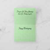 折り畳みホリデーカード：感謝祭賛美の シーズンカード (内部)
