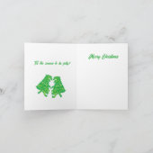 折り畳みホリデーカード:踊りクリスマスツリー シーズンカード (内部)