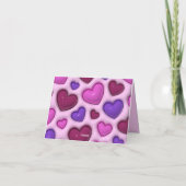 折り畳みホリデーカード(3D光沢ハート) シーズンカード (裏面)