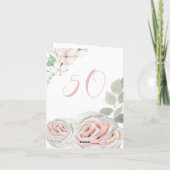 折り畳みマイルストーン誕生日淡い色のピンクカード シーズンカード (裏面)