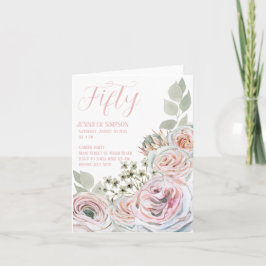 折り畳みマイルストーン誕生日淡い色のピンクカード シーズンカード