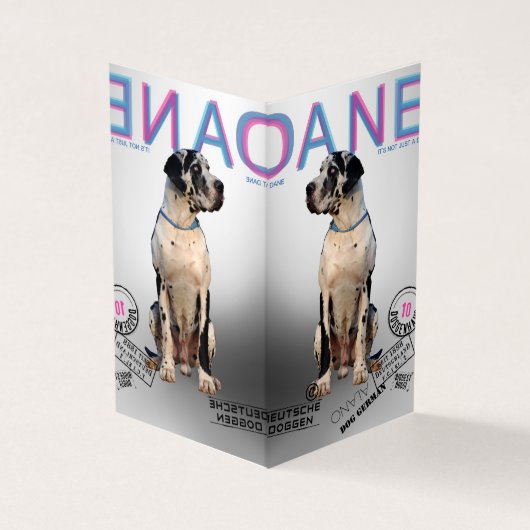 折り畳みマガジンスタイルグレートダン 名刺 (外部)