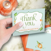 折り畳みリトルカボチャ男女兼用シャワー秋 サンキューカード