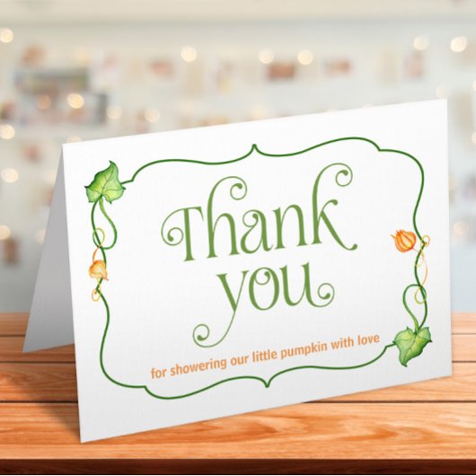 折り畳みリトルカボチャ男女兼用秋シャワー サンキューカード