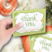 折り畳みリトルカボチャ秋男女兼用シャワー サンキューカード