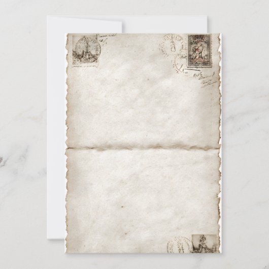 折り畳みヴィンテージはがきパネル 招待状 (正面)