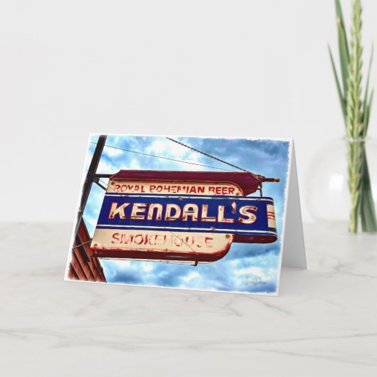 折り畳みヴィンテージビアサイン サンキューカード (正面)