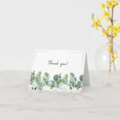 折り畳み可能なフローラサンキューカード カード (黄色い花)