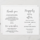 折り畳み可能なプモダンロ結婚グラムの後で幸せに (正面/裏面)