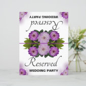 折り畳み可能な予約ウェディングパーティパープルフローラ (スタンド正面)