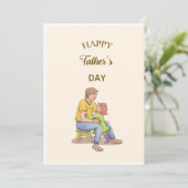 折り畳み可能な父の日カード印刷可能,娘から 招待状 (スタンド正面)