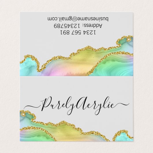 折り畳み名刺の変更 名刺 (外部フラット)