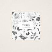 折り畳み名刺:「ヴィンテージ花」 (正面)