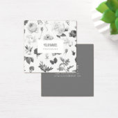 折り畳み名刺:「ヴィンテージ花」 (デスク)