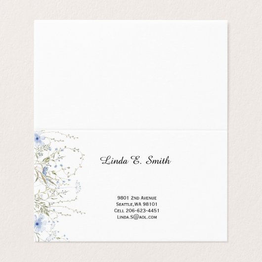 折り畳み名刺 名刺 (外部フラット)