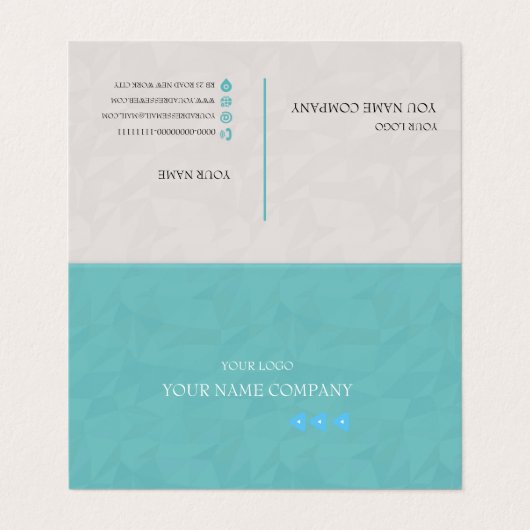 折り畳み名刺 名刺 (外部フラット)