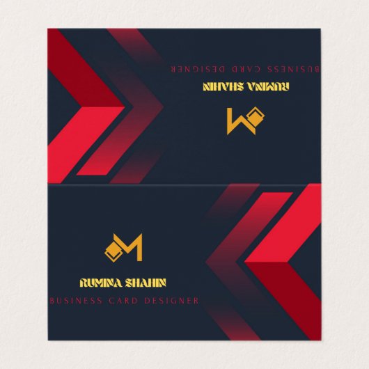 折り畳み名刺 名刺 (外部フラット)