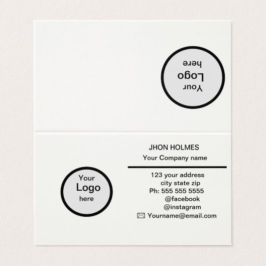 折り畳み名刺 名刺 (外部フラット)