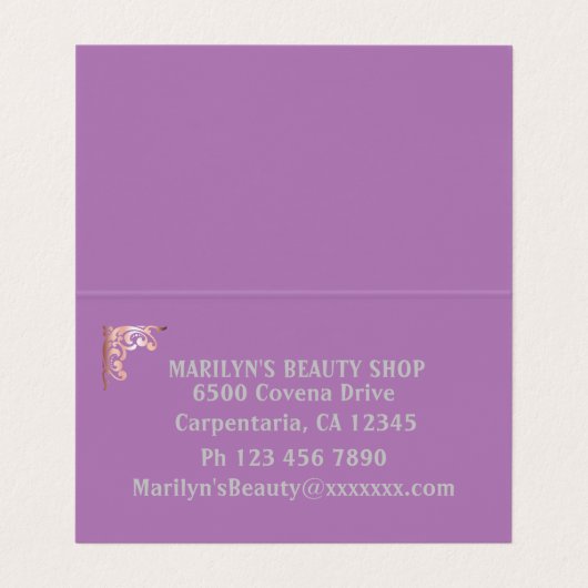 折り畳み名刺 名刺 (内部フラット)