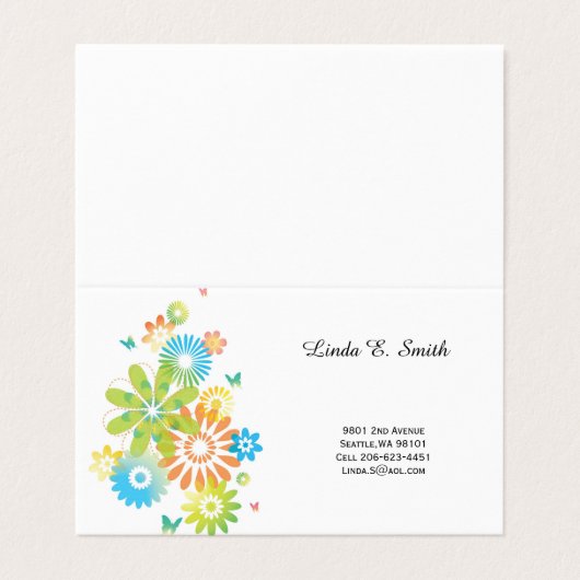 折り畳み名刺 名刺 (外部フラット)