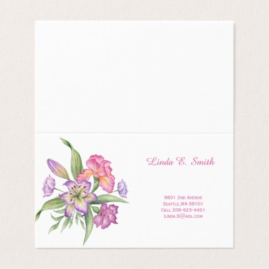 折り畳み名刺 名刺 (外部フラット)