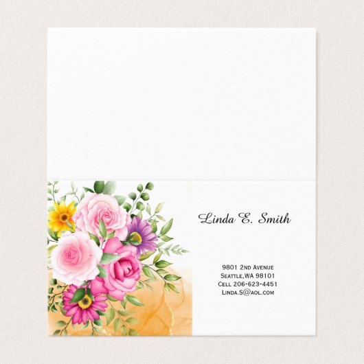 折り畳み名刺 名刺 (外部フラット)