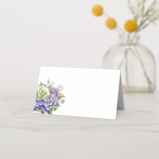 折り畳み名座席表アジサイ プレイスカード (正面)