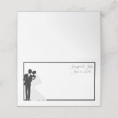 折り畳み名座席表結婚のカップル名前をカスタムする プレイスカード (外部開封)