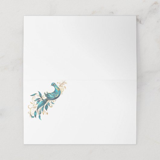 折り畳み名座席表 – ピーコック プレイスカード (外部開封)