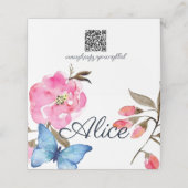 折り畳み名座席表-フローラ蝶2 プレイスカード (外部開封)