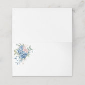 折り畳み名座席表 – ブルーアジサイ プレイスカード (外部開封)