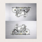 折り畳み型二輪車用名刺 名刺 (外部フラット)