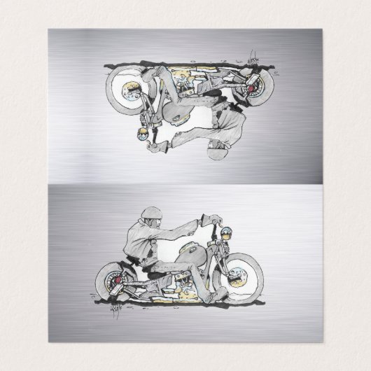 折り畳み型二輪車用名刺 名刺 (外部フラット)